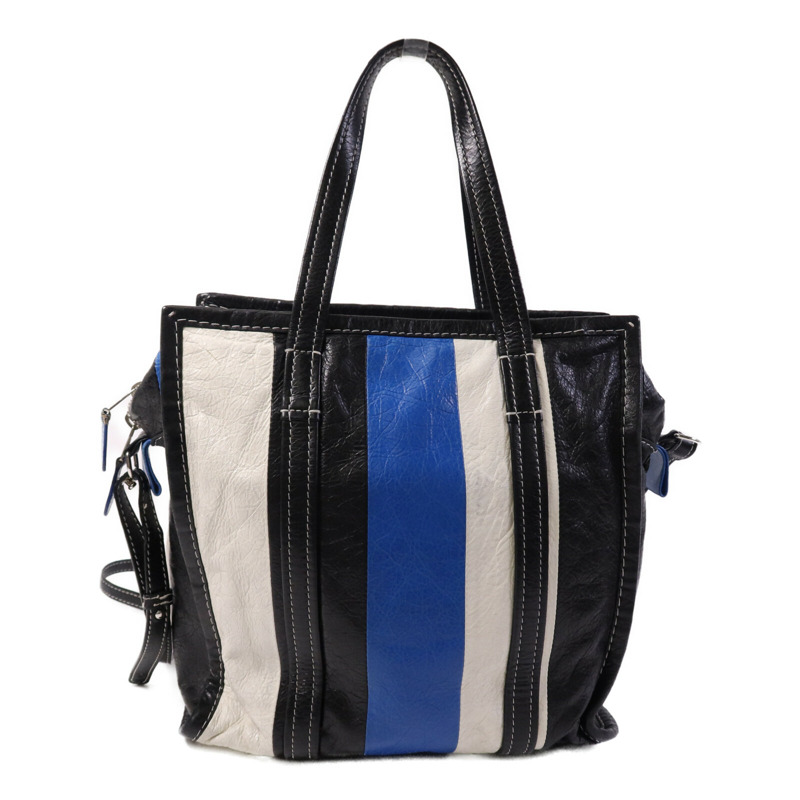 BALENCIAGA 牛皮皮革Bazaar Shopper銀扣手挽肩背兩用袋-1