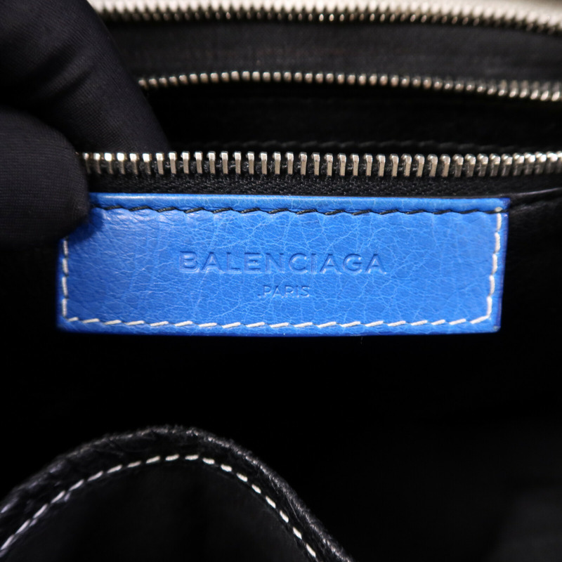 BALENCIAGA 牛皮皮革Bazaar Shopper銀扣手挽肩背兩用袋-5