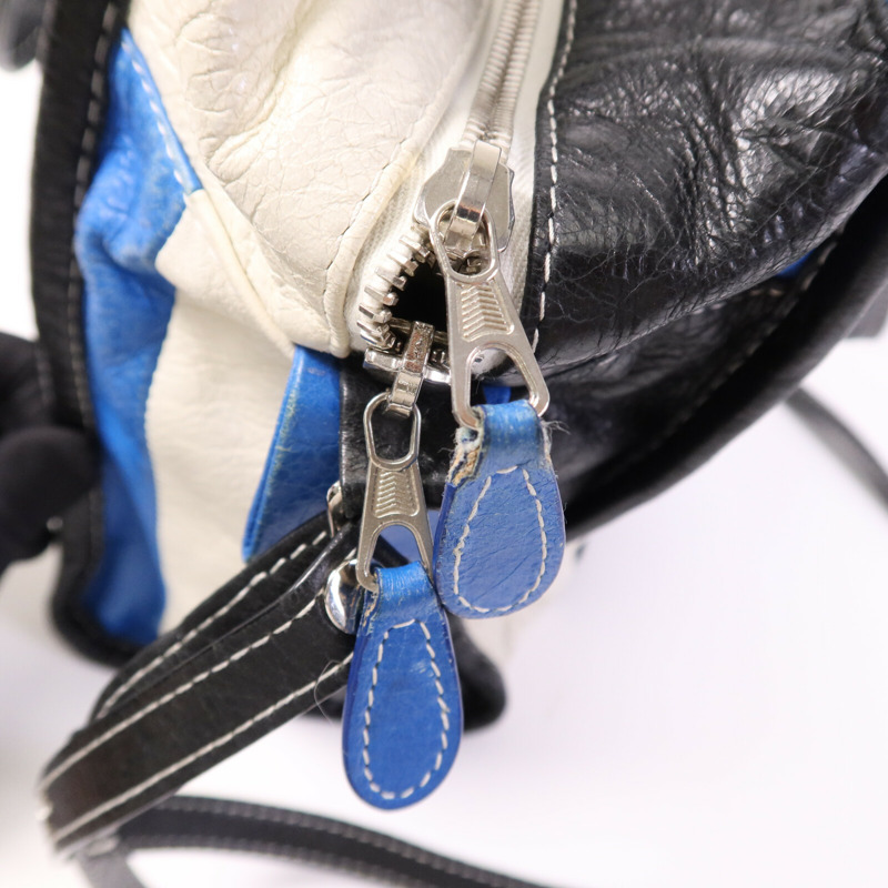 BALENCIAGA 牛皮皮革Bazaar Shopper銀扣手挽肩背兩用袋-6