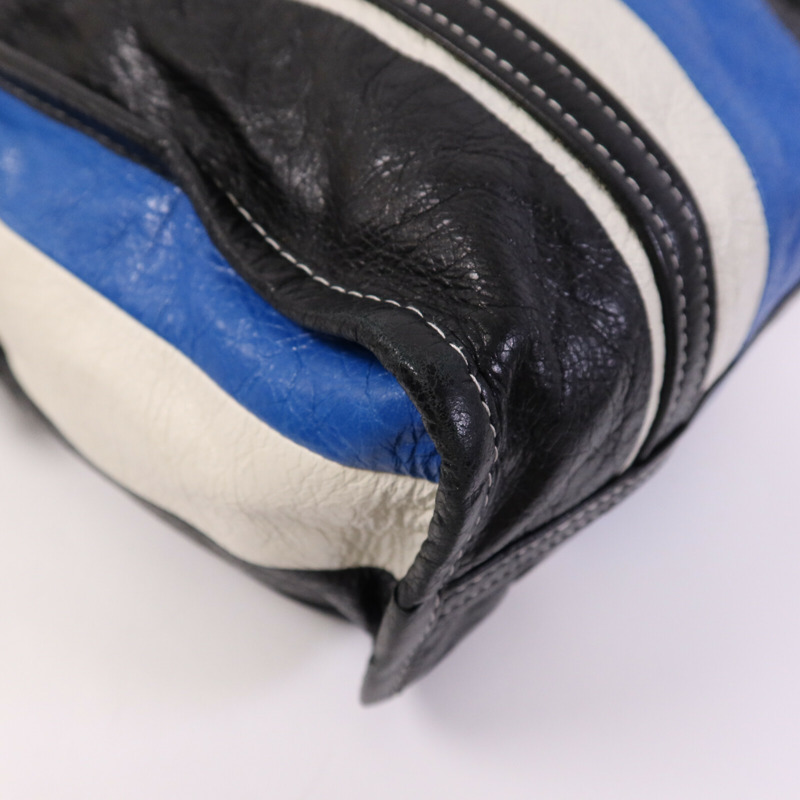 BALENCIAGA 牛皮皮革Bazaar Shopper銀扣手挽肩背兩用袋-10