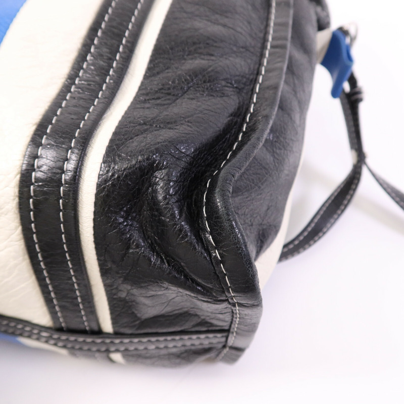 BALENCIAGA 牛皮皮革Bazaar Shopper銀扣手挽肩背兩用袋-11