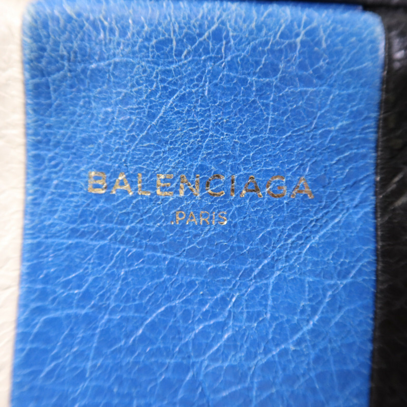 BALENCIAGA 牛皮皮革Bazaar Shopper銀扣手挽肩背兩用袋-13