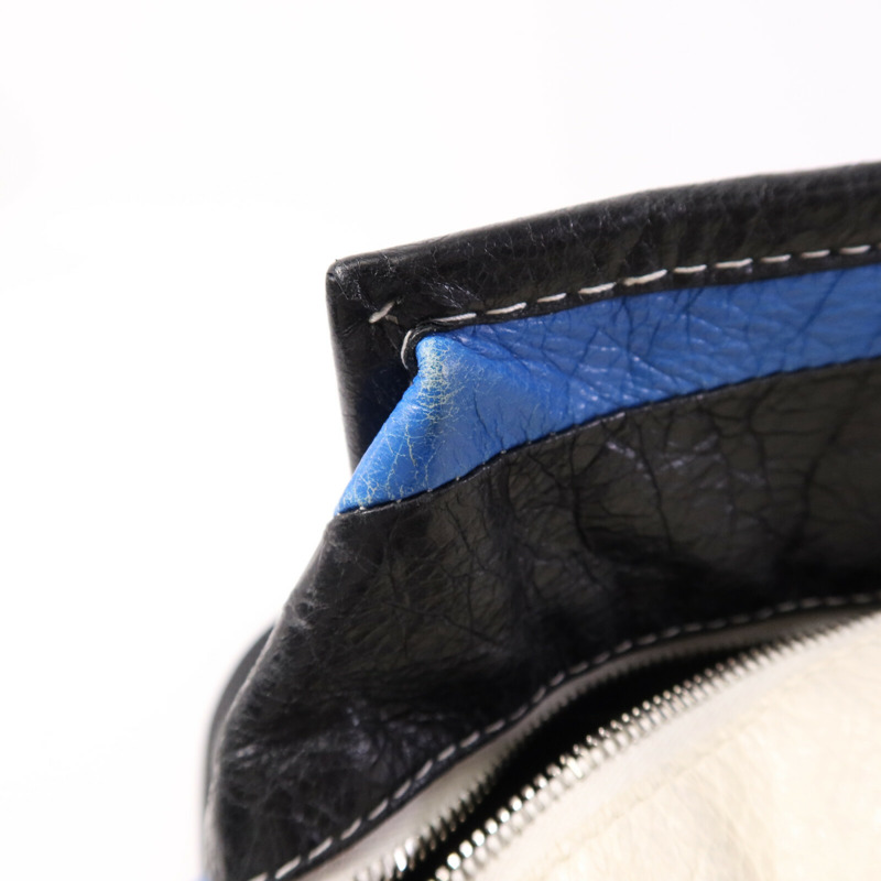 BALENCIAGA 牛皮皮革Bazaar Shopper銀扣手挽肩背兩用袋-15