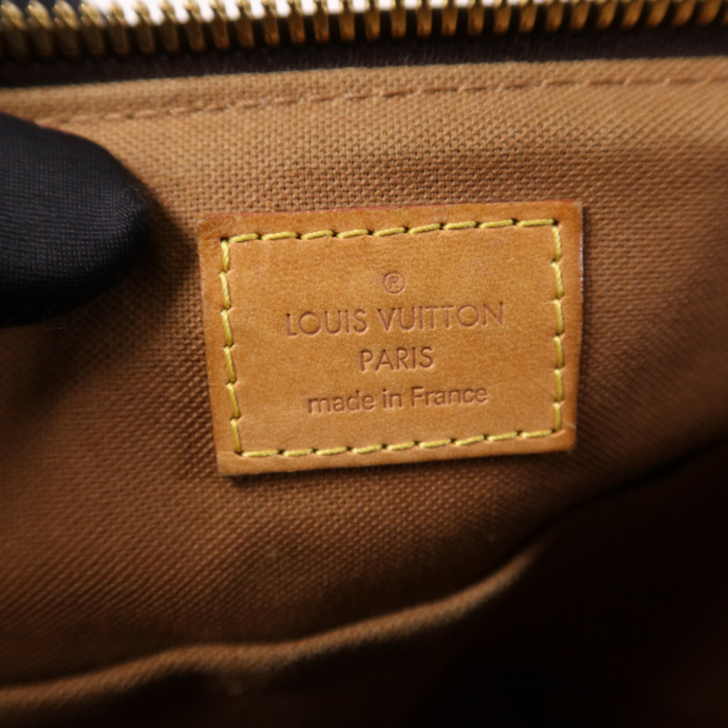 LOUIS VUITTON Monogram Palermo PM金扣手挽肩背兩用袋棕色-5