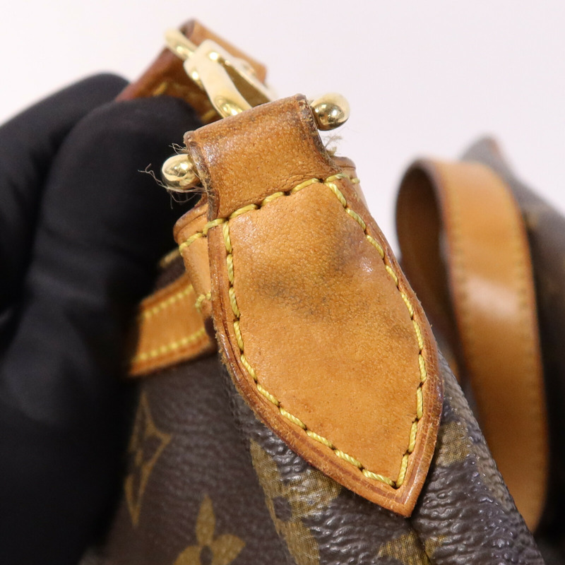 LOUIS VUITTON Monogram Palermo PM金扣手挽肩背兩用袋棕色-15