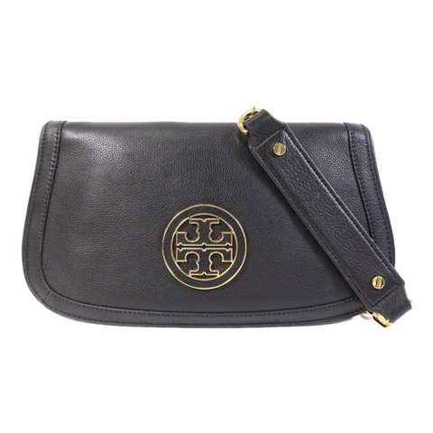 Tory Burch 牛皮皮革Amanda Logo Clutch金扣鏈帶肩背袋
