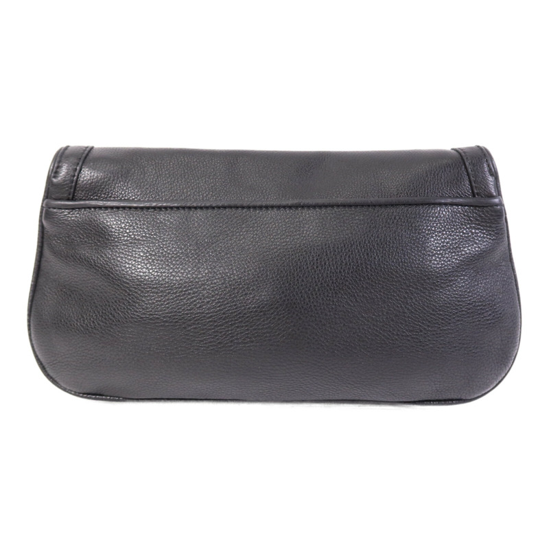 Tory Burch 牛皮皮革Amanda Logo Clutch金扣鏈帶肩背袋-1