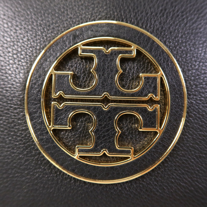 Tory Burch 牛皮皮革Amanda Logo Clutch金扣鏈帶肩背袋-6