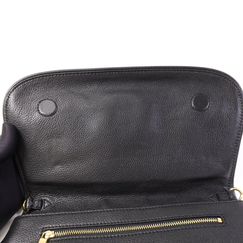 Tory Burch 牛皮皮革Amanda Logo Clutch金扣鏈帶肩背袋-14