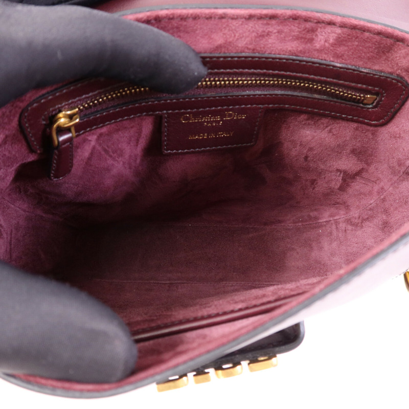 Dior 牛皮皮革D-Fence Saddle金扣肩背袋-4