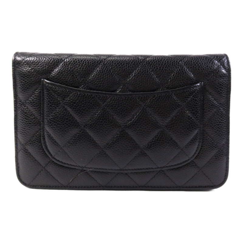 CHANEL 牛皮皮革WOC Wallet On Chain金扣鏈帶肩背袋-1