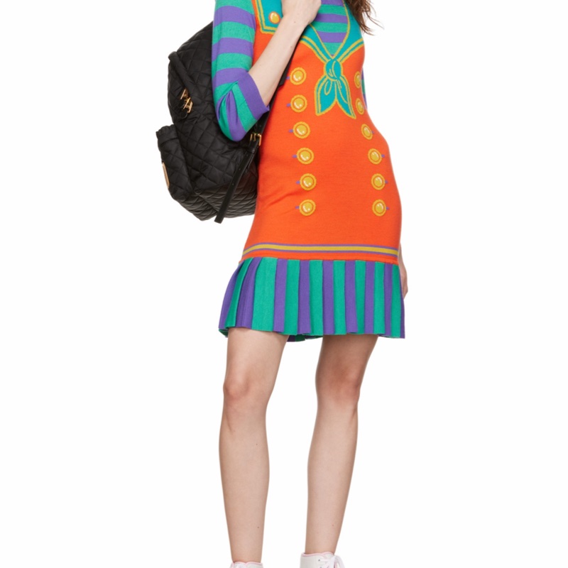 Moschino 女士 logo絎縫雙肩包均碼碼27 x 38 x 13 cm-3