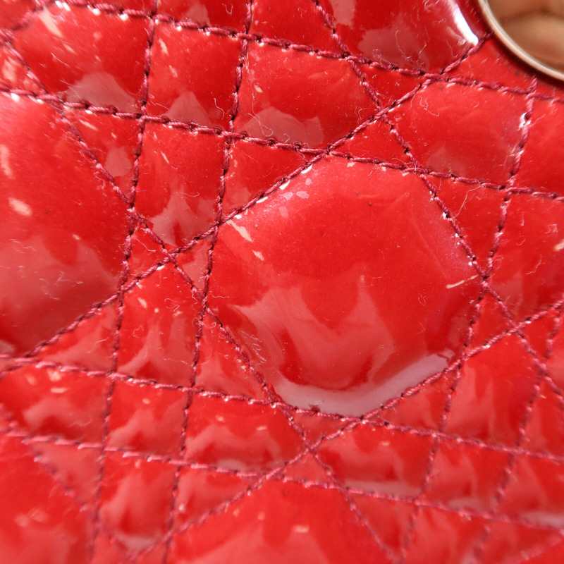 Dior 漆皮皮革Lady Dior Large銀扣肩背袋-14