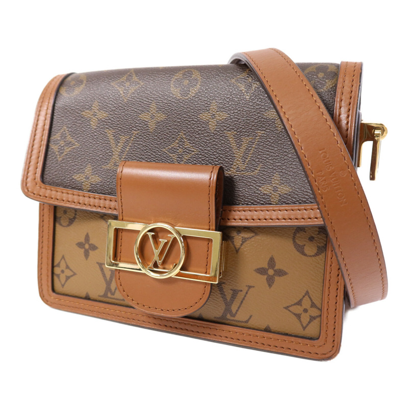 LOUIS VUITTON Monogram Reverse Mini Dauphine金扣肩背袋-2