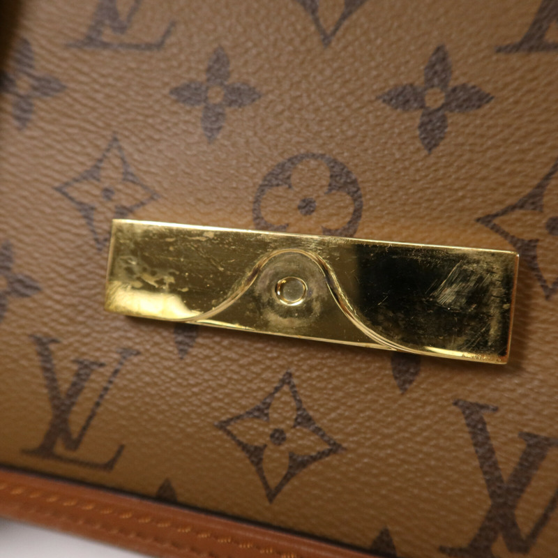 LOUIS VUITTON Monogram Reverse Mini Dauphine金扣肩背袋-7