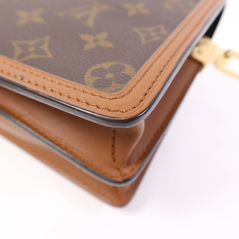 LOUIS VUITTON Monogram Reverse Mini Dauphine金扣肩背袋-12