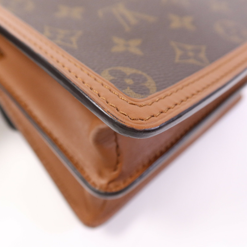 LOUIS VUITTON Monogram Reverse Mini Dauphine金扣肩背袋-13