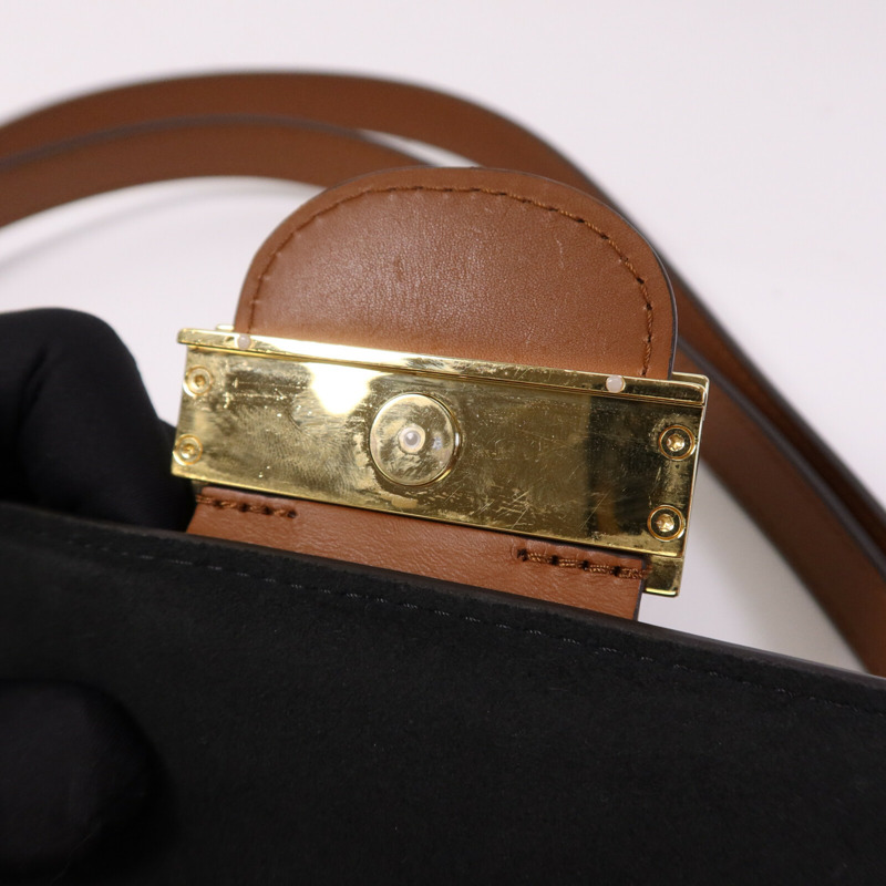 LOUIS VUITTON Monogram Reverse Mini Dauphine金扣肩背袋-15