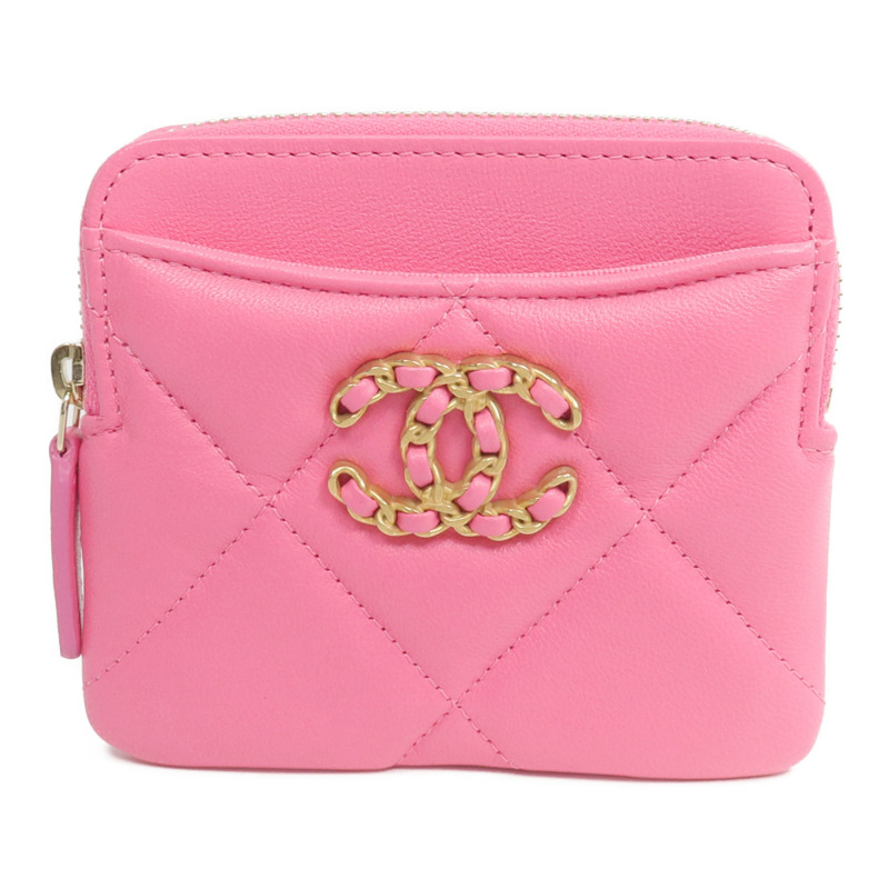 CHANEL 羊皮皮革Card Case金扣卡片套-0