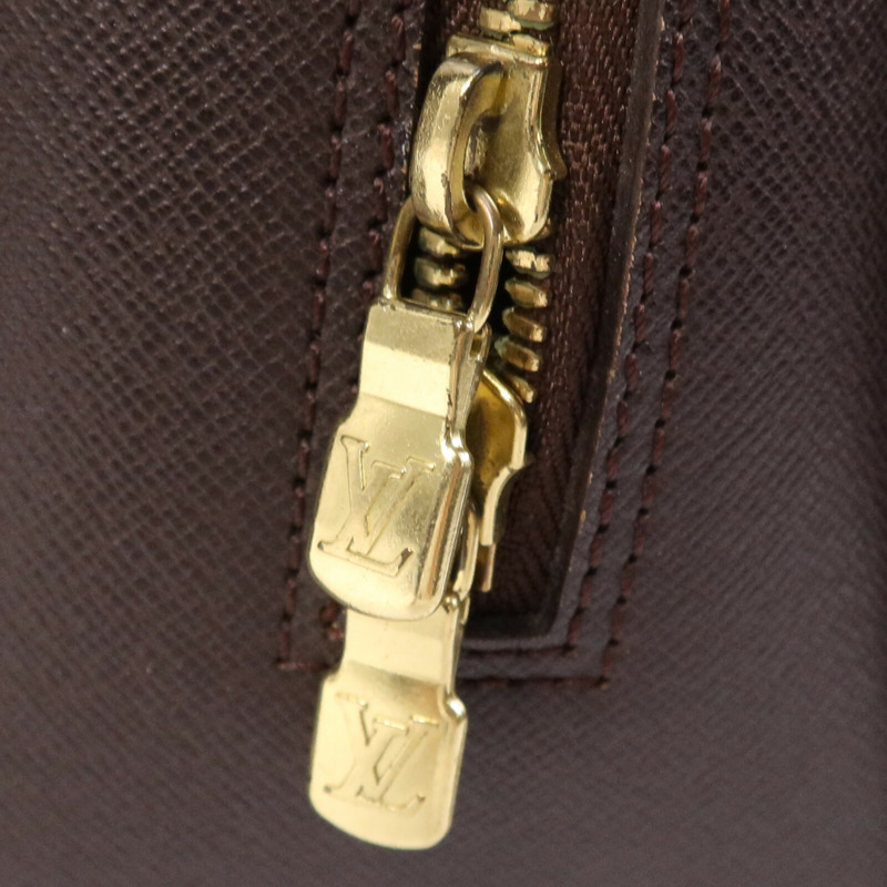 LOUIS VUITTON Damier Triana金扣手挽袋-6