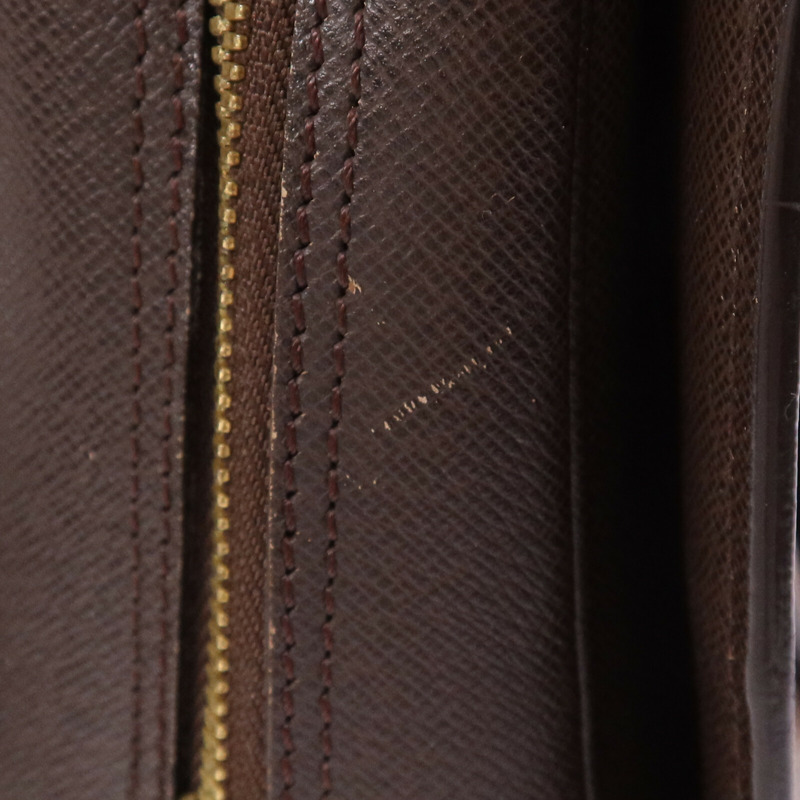 LOUIS VUITTON Damier Triana金扣手挽袋-14