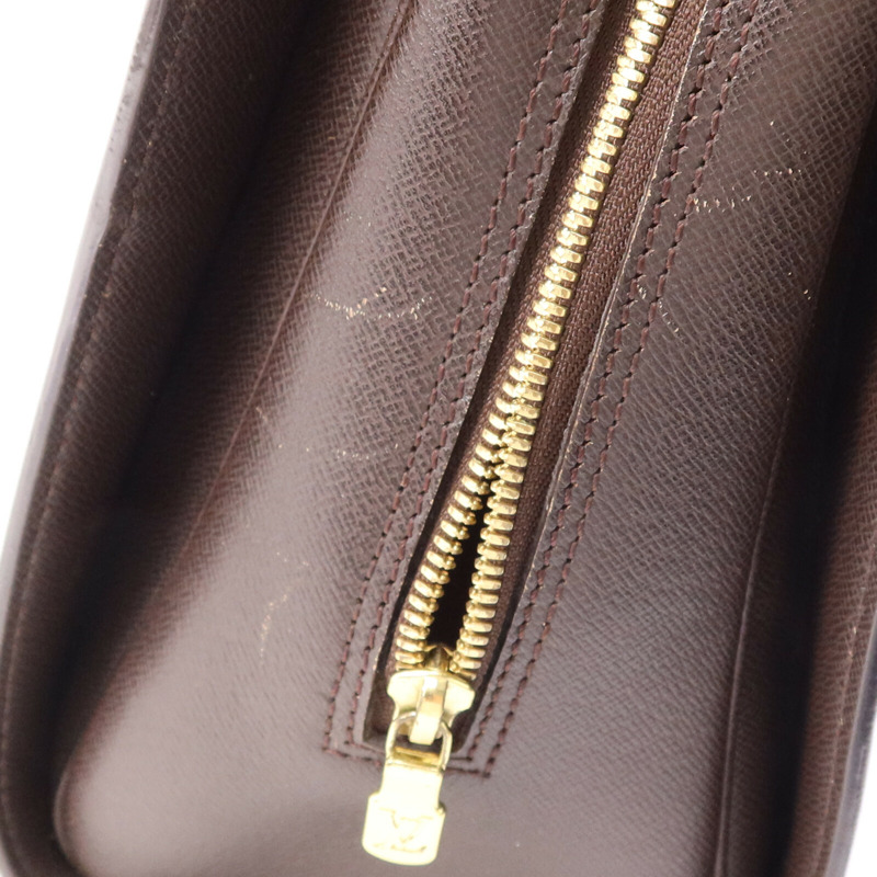 LOUIS VUITTON Damier Triana金扣手挽袋-16