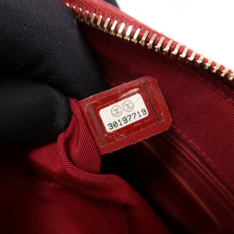 CHANEL 牛皮皮革Bowling Bag金扣鏈帶手挽肩背兩用袋-7