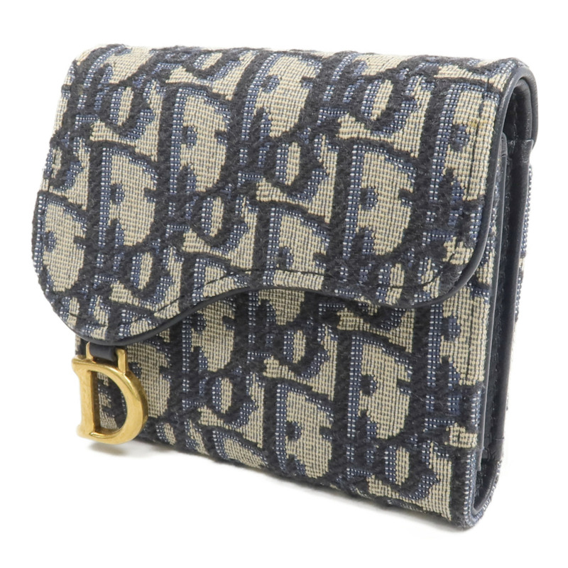 Dior 帆布Saddle Lotus Wallet金扣錢包-2