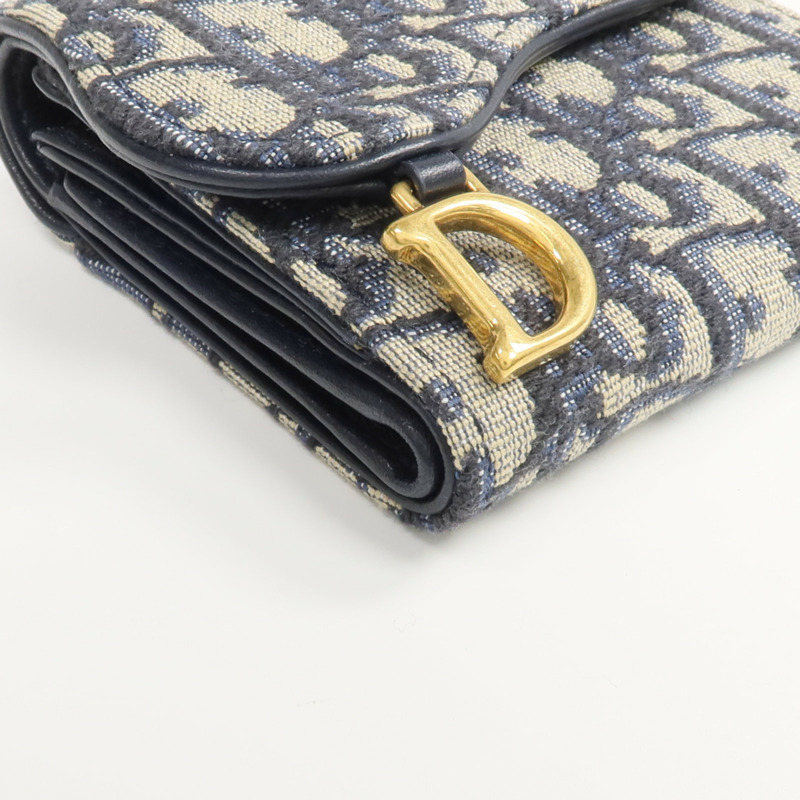 Dior 帆布Saddle Lotus Wallet金扣錢包-7