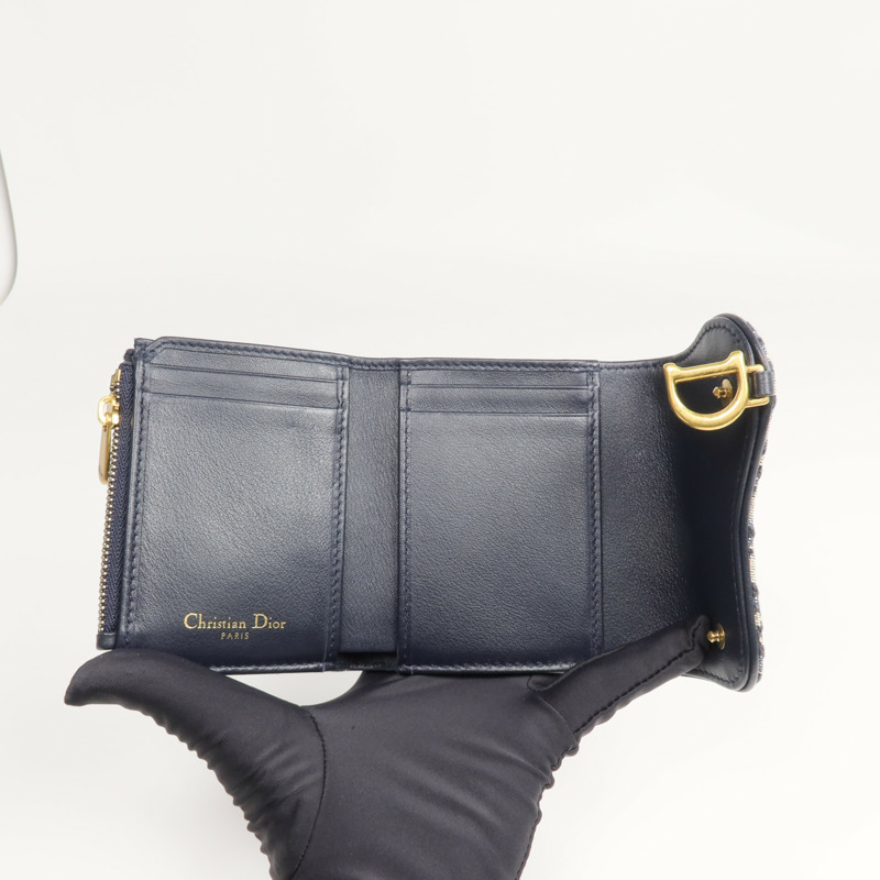 Dior 帆布Saddle Lotus Wallet金扣錢包-11