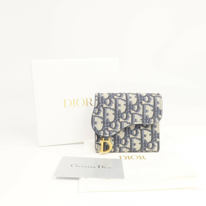Dior 帆布Saddle Lotus Wallet金扣錢包-15