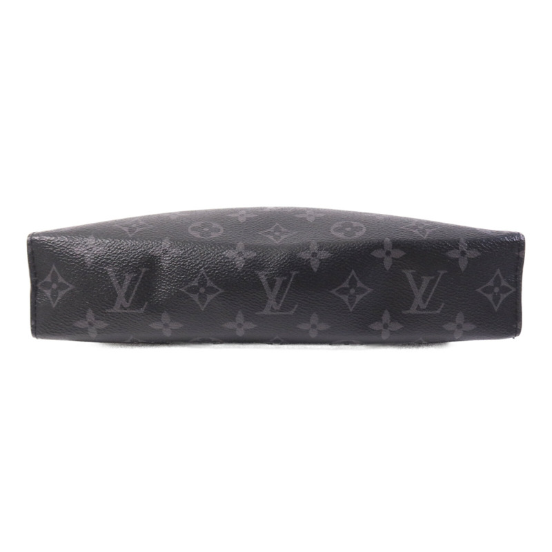 LOUIS VUITTON Monogram Eclipse Pochette Voyage MM銀扣手拿包-3