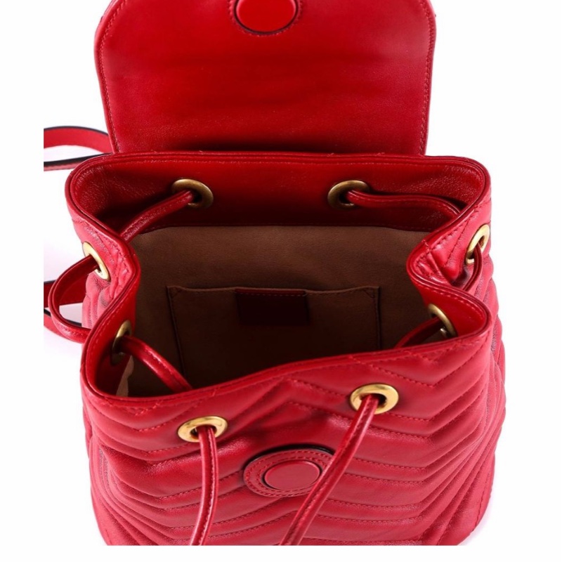 Gucci 女士 GG Marmont絎縫雙肩包均碼碼19cm*10cm*18cm-3