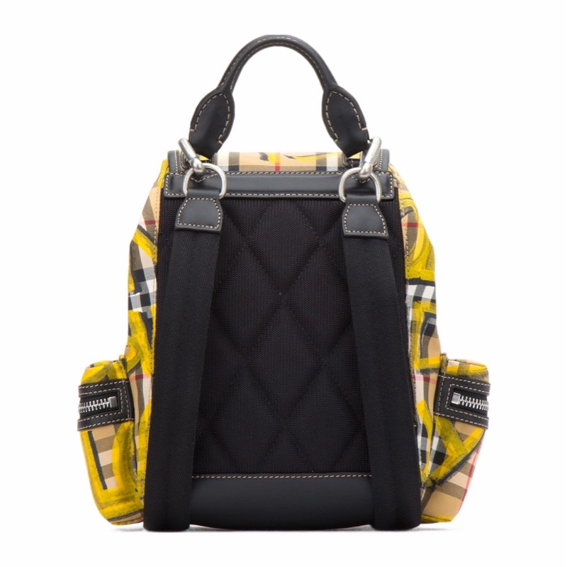 Burberry 女士 經典格紋塗鴉雙肩背包均碼碼常規、16 X 10 X 26  CM-1