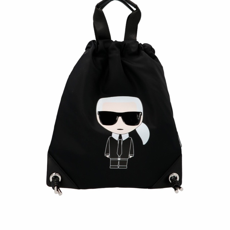 Karl Lagerfeld 女士 徽標雙肩包均碼碼長：34cm，寬：5cm，高：35cm-0