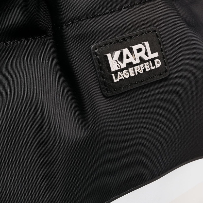 Karl Lagerfeld 女士 徽標雙肩包均碼碼長：34cm，寬：5cm，高：35cm-3