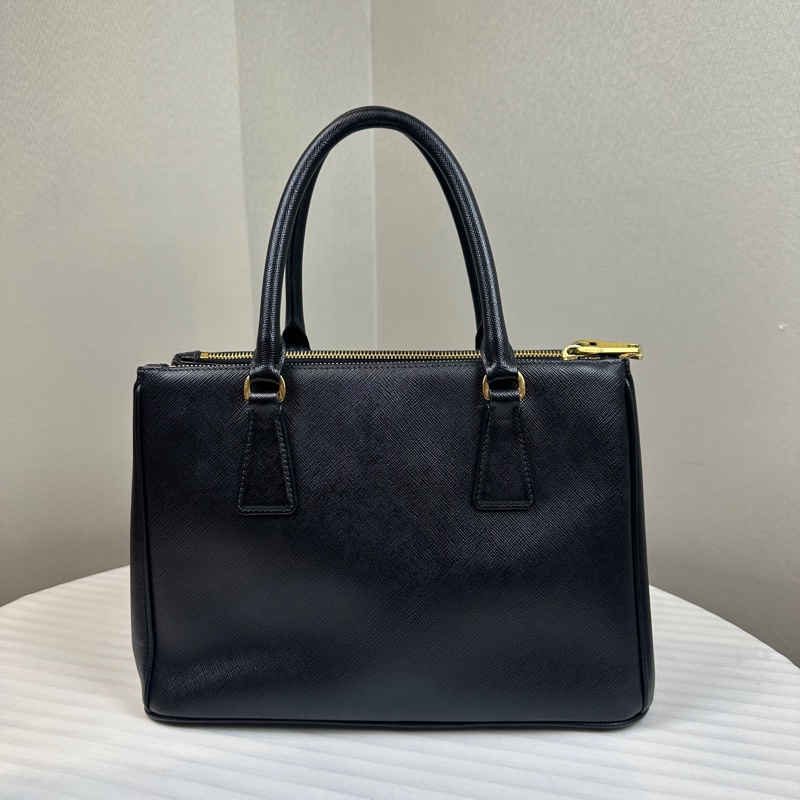 普拉達/Prada Galleria 黑色金扣中號殺手包28x12x20cm-1