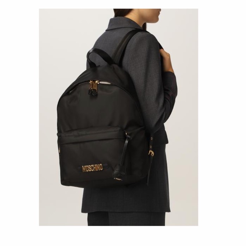 Moschino 女士 徽標雙肩包均碼碼長：30 cm，寬：14 cm，高：39 cm-1