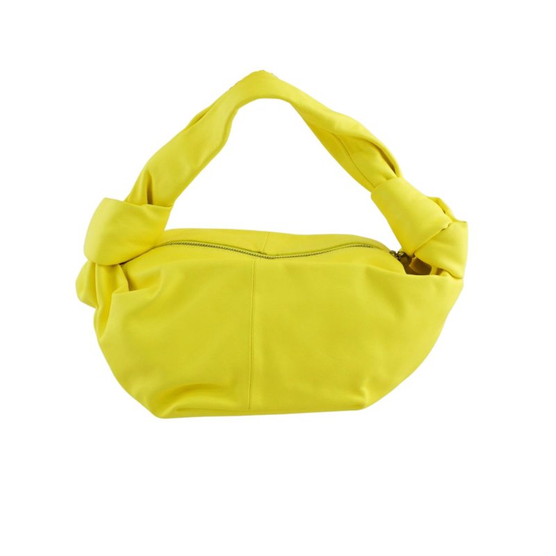 BV Bottega Veneta Double Knot Bag檸檬黃小羊皮手提包-5