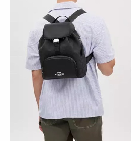 Coach 男女同款 翻蓋雙肩包均碼碼-3