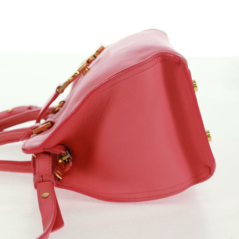 【日本直送】SAINT LAURENT Baby Cabas 手提包 皮革 2way 金色粉紅色 正品 165430SAV-2