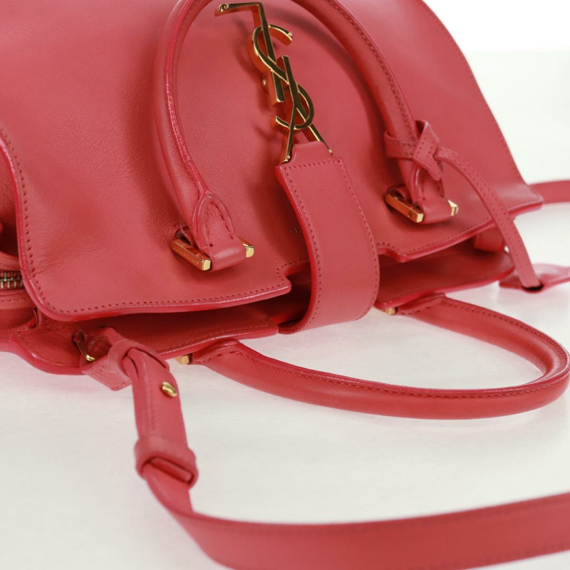 【日本直送】SAINT LAURENT Baby Cabas 手提包 皮革 2way 金色粉紅色 正品 165430SAV-5