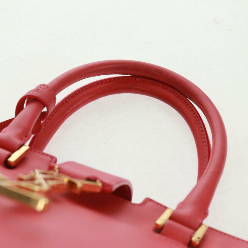 【日本直送】SAINT LAURENT Baby Cabas 手提包 皮革 2way 金色粉紅色 正品 165430SAV-7