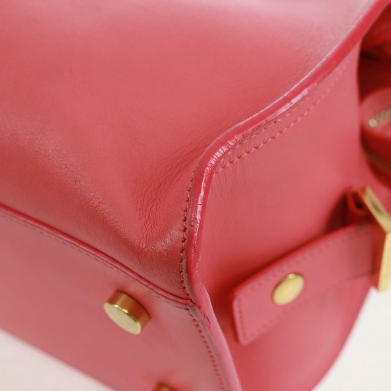 【日本直送】SAINT LAURENT Baby Cabas 手提包 皮革 2way 金色粉紅色 正品 165430SAV-15