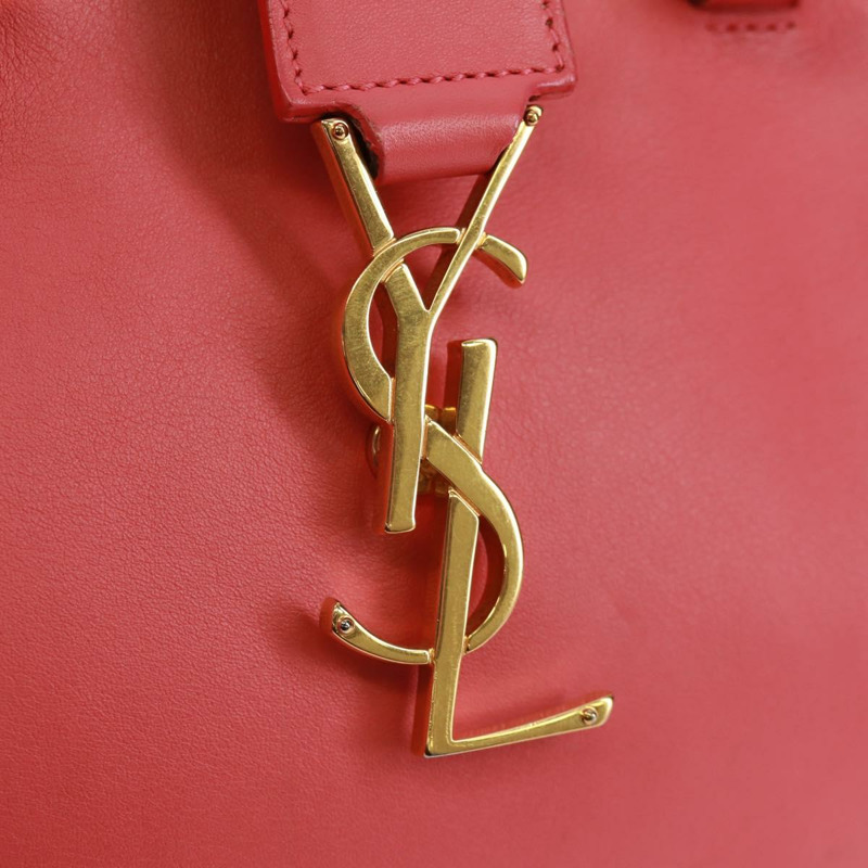 【日本直送】SAINT LAURENT Baby Cabas 手提包 皮革 2way 金色粉紅色 正品 165430SAV-18