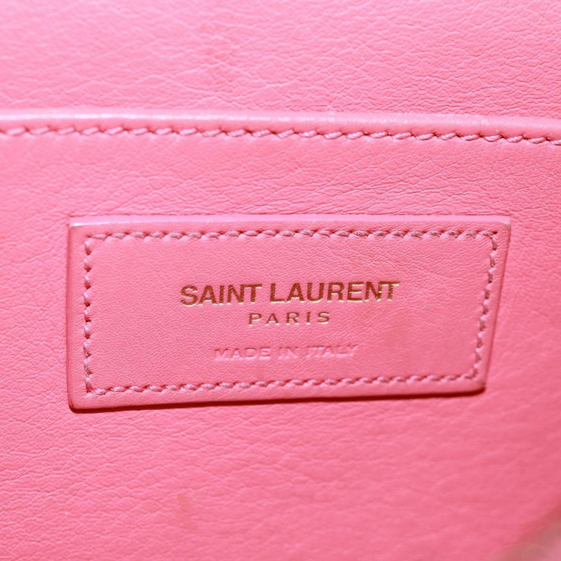 【日本直送】SAINT LAURENT Baby Cabas 手提包 皮革 2way 金色粉紅色 正品 165430SAV-24