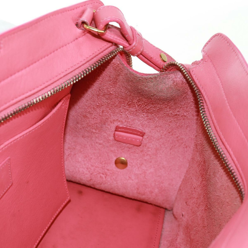 【日本直送】SAINT LAURENT Baby Cabas 手提包 皮革 2way 金色粉紅色 正品 165430SAV-26