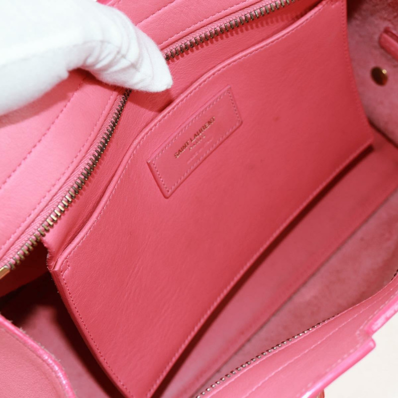 【日本直送】SAINT LAURENT Baby Cabas 手提包 皮革 2way 金色粉紅色 正品 165430SAV-27