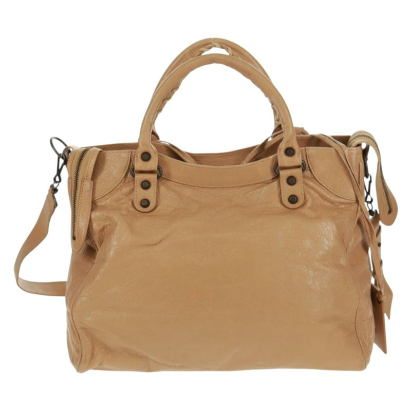 【日本直送】BALENCIAGA 經典 Vero 手提包 皮革 米色 235216 正品 am10563V-1