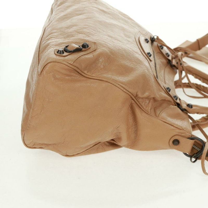 【日本直送】BALENCIAGA 經典 Vero 手提包 皮革 米色 235216 正品 am10563V-3